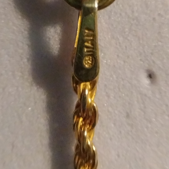 20" Italy Gold 925 Crystal Rope Necklace - Picture 7 of 9